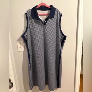 Vineyard Vines Navy and White Sleeveless Dress